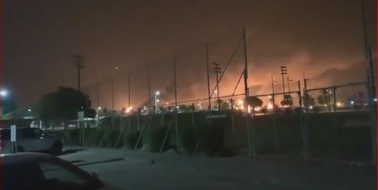 آتش سوزی در مجتمع نفتی آرامکو عربستان