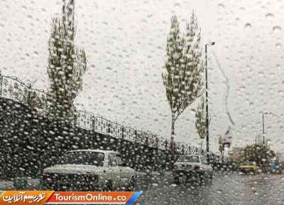 رگبار باران همراه با وزش باد شدید موقتی در بعضی مناطق کشور، آسمان پایتخت کمی ابری است