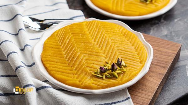 طرز تهیه حلوای زعفرانی؛ دسر خوش رنگ و لعاب ایرانی طرز تهیه حلوای زعفرانی؛ دسر خوش رنگ و لعاب ایرانی